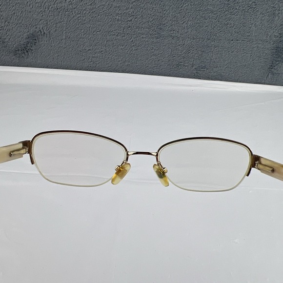 ANNE KLEIN AK9081 485 Eyeglasses Frame Only Half Rim 50-17-135 Gold/Ivory White - Picture 15 of 16